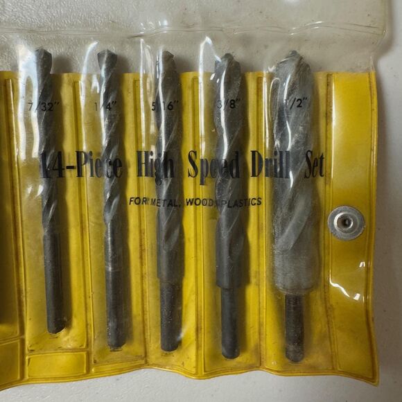 Vintage Companion Drill Set 14 Pc Replacement Tool DIY Building Wood High Speed - Picture 7 of 9